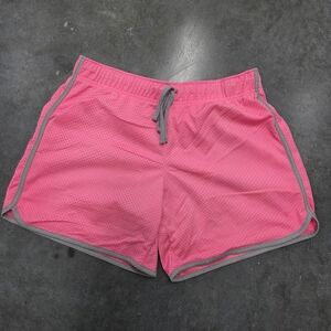 Danskin Now Athletic Shorts in Pink with Gray Trim